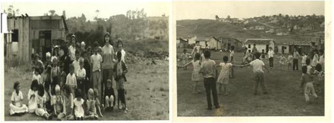 Dois registros históricos de atividades com famílias e crianças na Vila Parolin